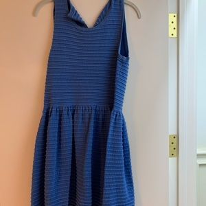 Madewell Wallace Ribbed Navy Dress